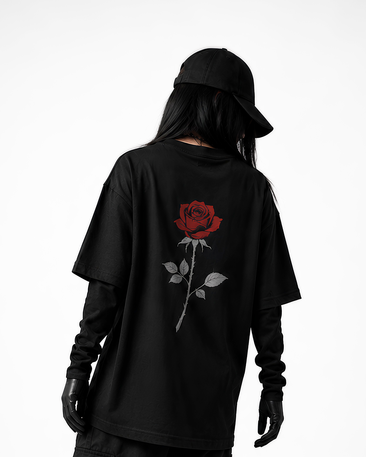 Grey Rose Tee