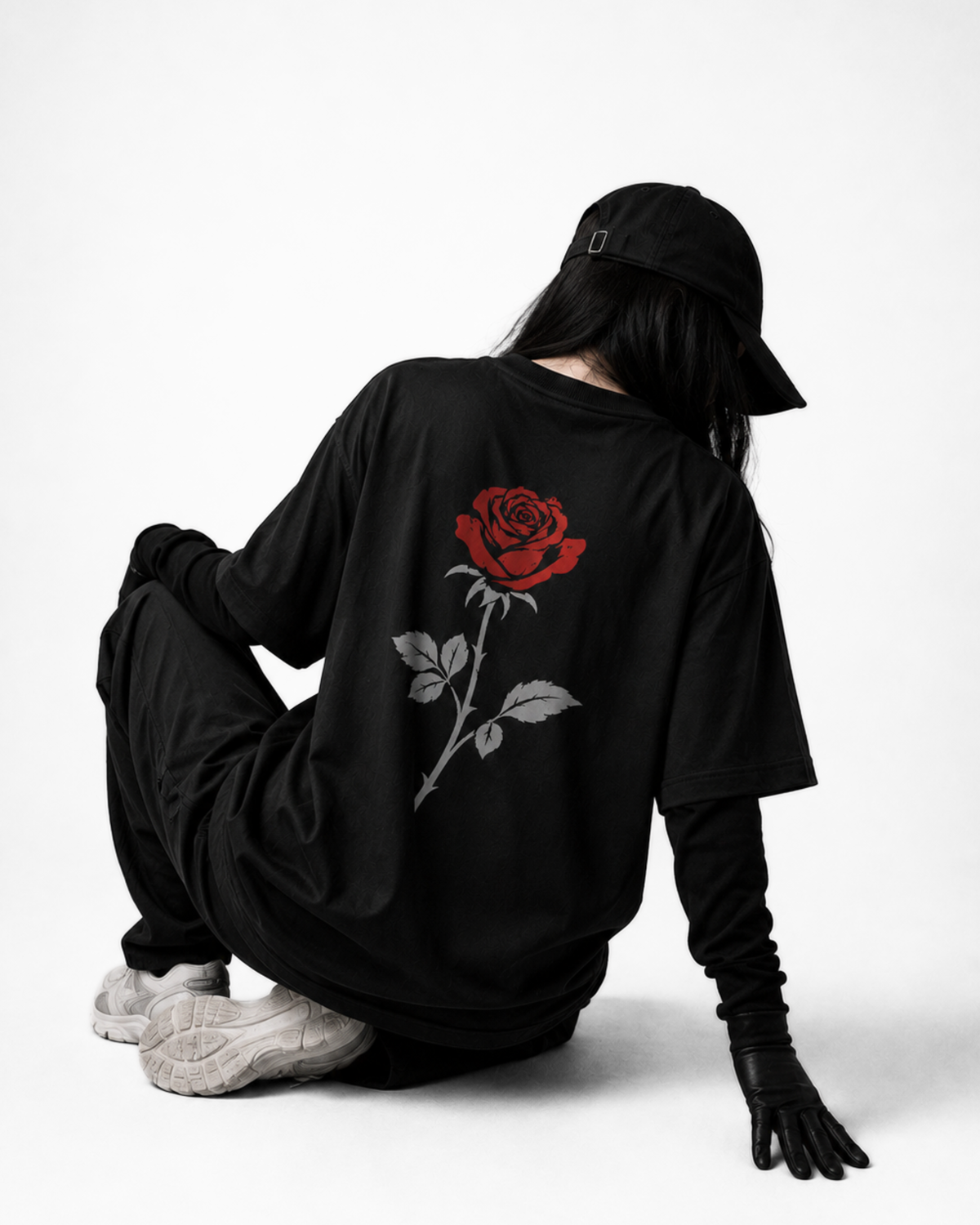 Grey Rose Tee